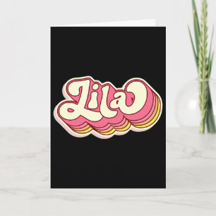 Lila Name Personalized First Name Surname Card