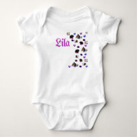 "Lila", Name With Guinea Pigs And Pansies,