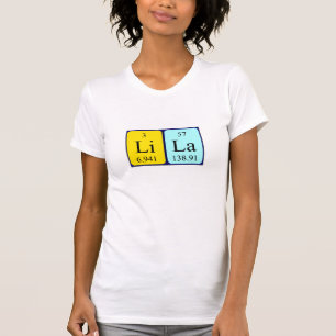 Lila periodic table name shirt