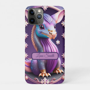 Lila Pink Drache, fantasievolle Digital Art iPhone 11 Pro Case