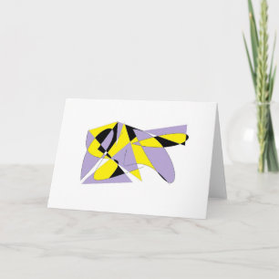 LILAC ABSTRACT BLANK GREETING CARD