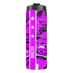 Lilac abstract thermal tumbler
