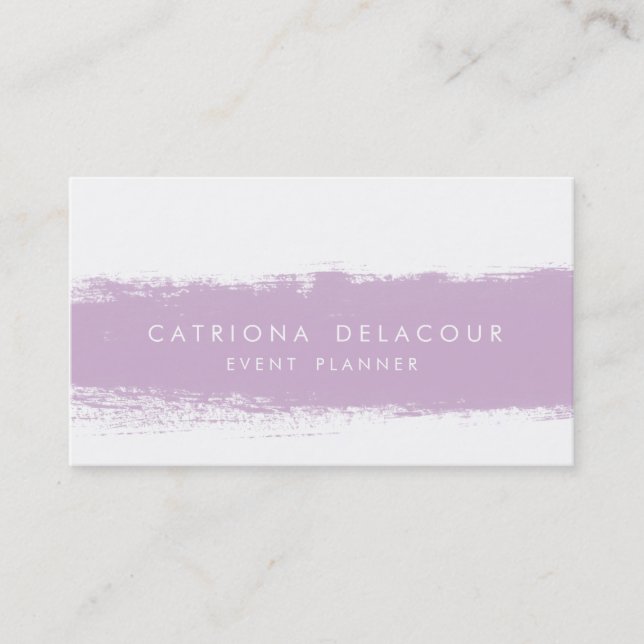 Lilac Abstrait Aquarelle Carte de visite (Devant)
