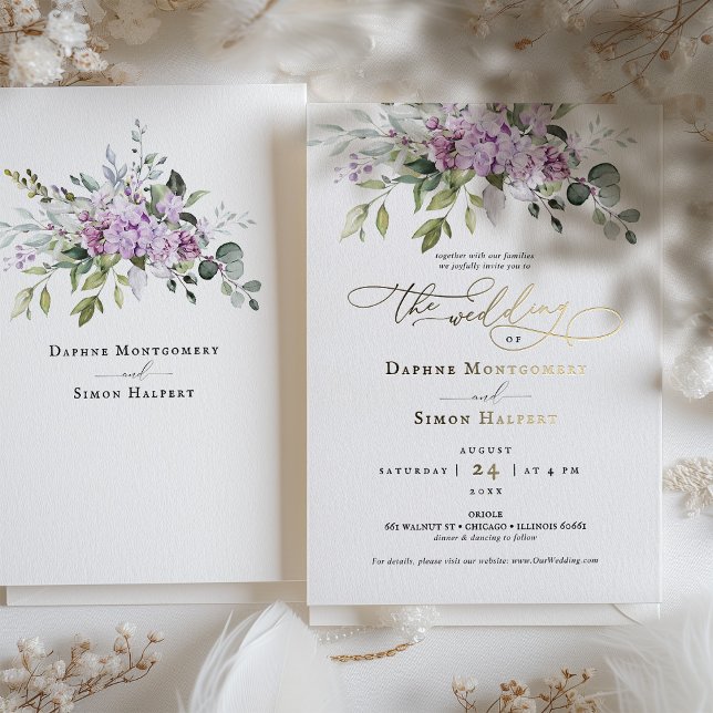 Lilac and Greenery Wedding Purple Foil Accents (Creator Uploaded)