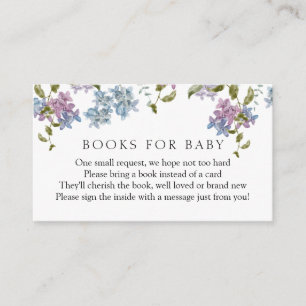 Lilac and Lavender Books for Baby Enclosure Card