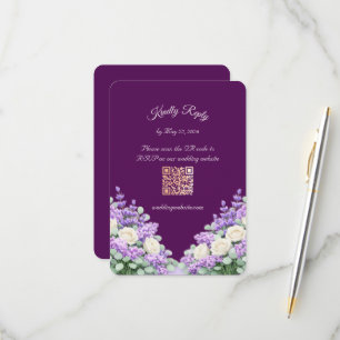 Lilac and Lavender RSVP Enclosure Card