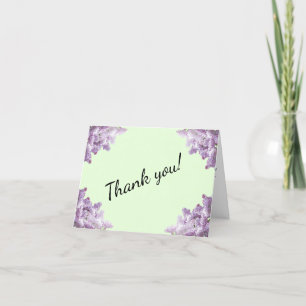 Lilac and Light Sage Thank you card