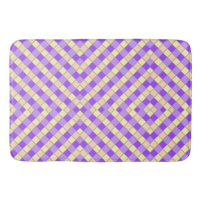 Lilac and Peach Bath Mat (Front)