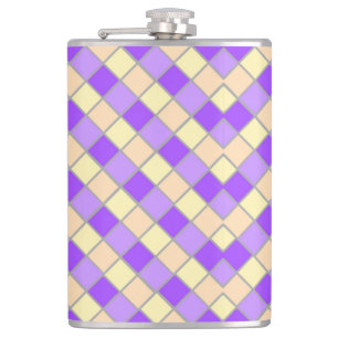 Lilac and Peach Hip Flask