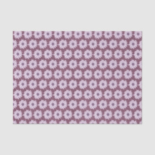 Lilac and Purple Flower Pattern Tissue Paper