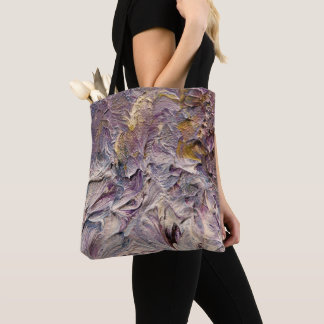 Lilac and purple funky abstract art bag