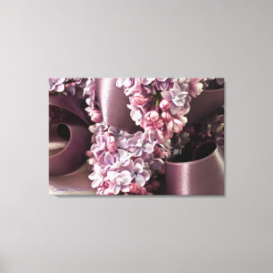 Lilac And Ribbon Curls  Canvas Print