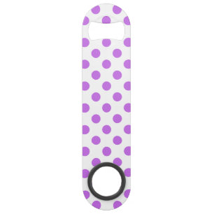 Lilac and white polka dots bar key