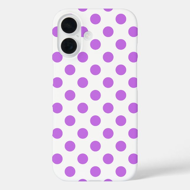 Lilac and white polka dots Case-Mate iPhone case (Back)