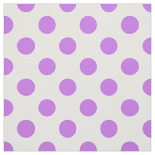 Lilac and white polka dots fabric