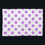 Lilac and white polka dots kitchen towel<br><div class="desc">Lilac and white polka dots</div>