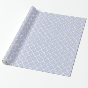 Lilac and White Quatrefoil Wrapping Paper