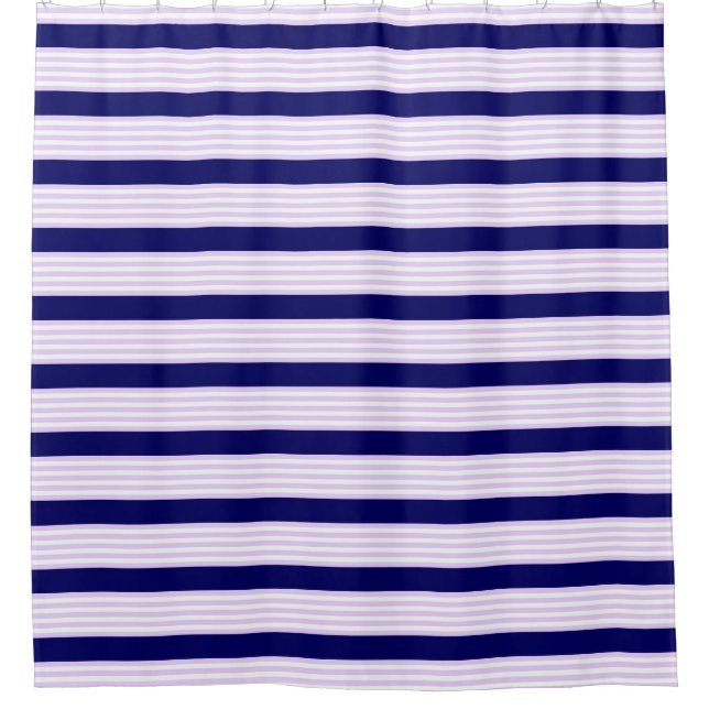 Lilac and white stripes pattern with navy blue (Front)