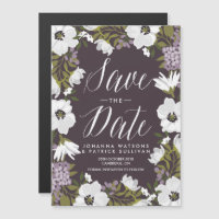 Lilac Anemone Blooms Save the Date Magnets