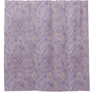 Lilac aquarelle rideau de douche art déco