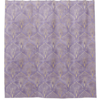 Lilac aquarelle rideau de douche art déco