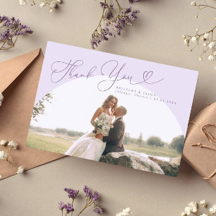 Lilac Arch Wedding Thank you Script Card