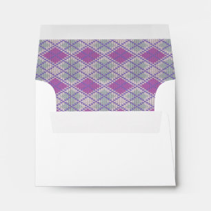 LILAC ARGYLE KNIT A2 Envelope