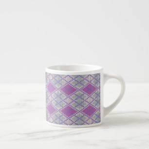 LILAC ARGYLE KNIT Espresso Cup