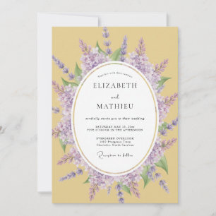 Lilac Artistic Flourish Wedding Invitation