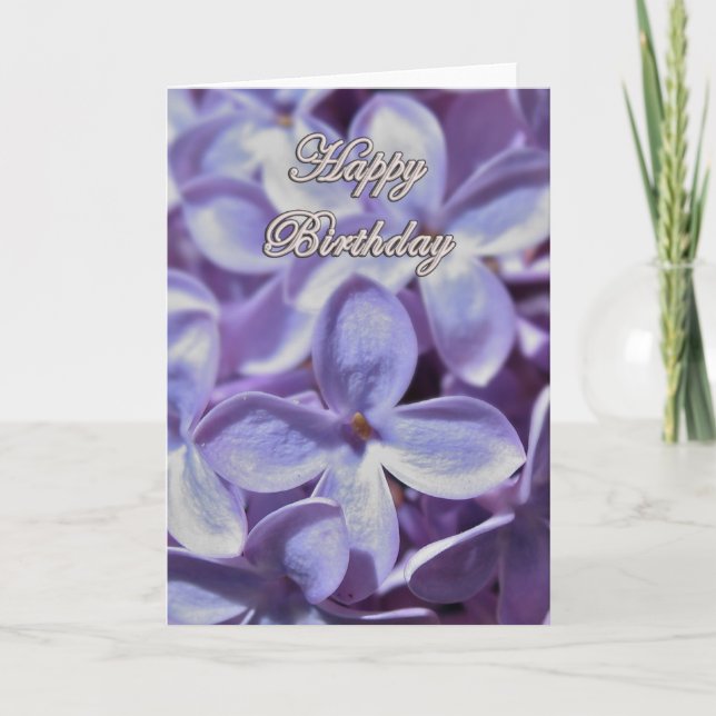 Lilac Birthday Card (Front)