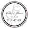 Lilac Black Monogram G Wedding Thank You