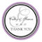 Lilac Black Monogram G Wedding Thank You