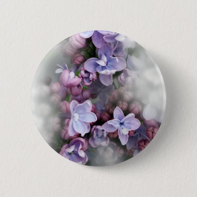 Lilac blooming 2 inch round button (Front)