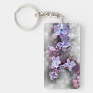 Lilac blooming keychain