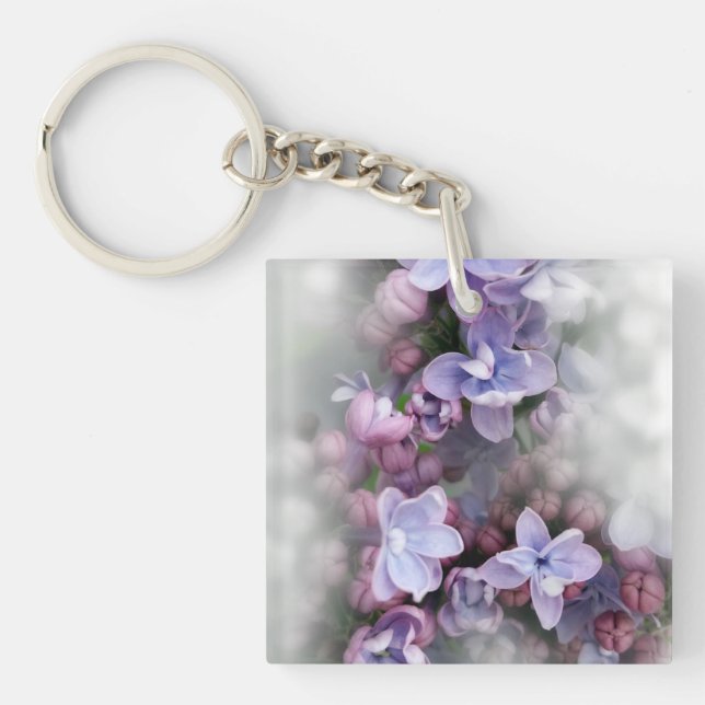 Lilac blooming keychain (Front)