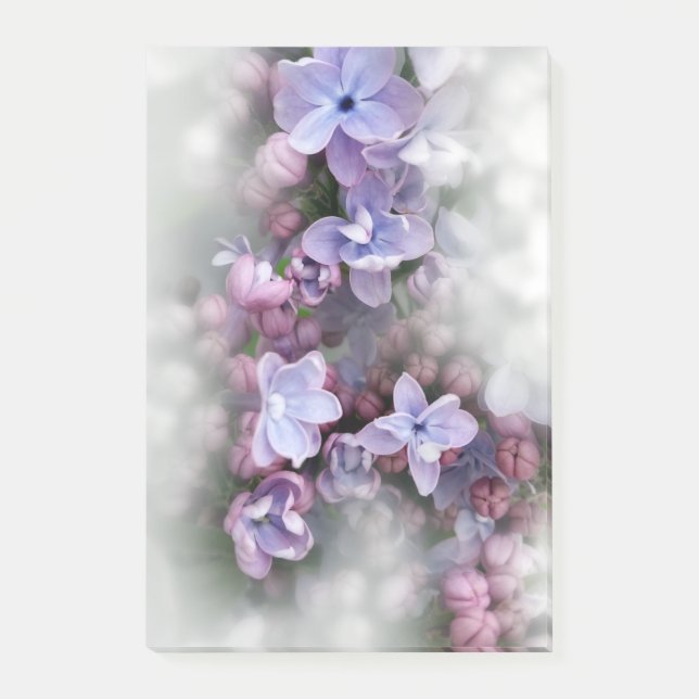 Lilac blooming post-it notes (Front)