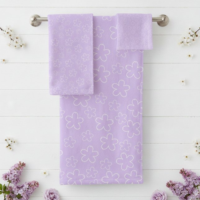 Lilac Blossom Bath Towel Set (Creator Uploaded)