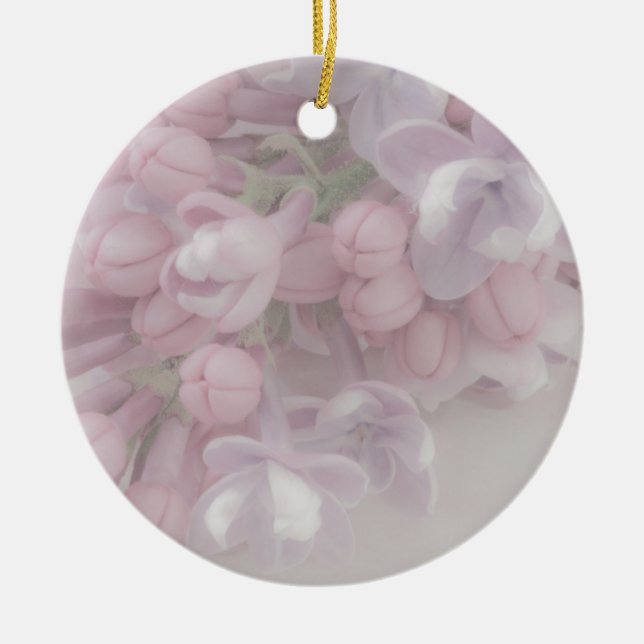 Lilac Blossom Ceramic Ornament (Front)