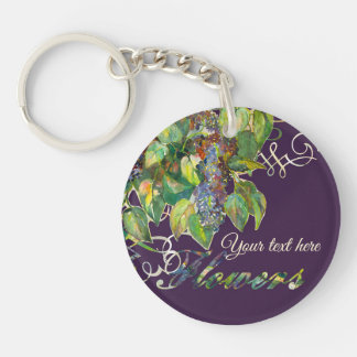 lilac blossoms keychain