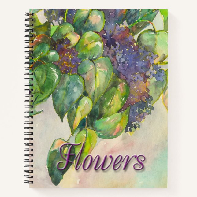 lilac blossoms Spiral Notebook (Front)