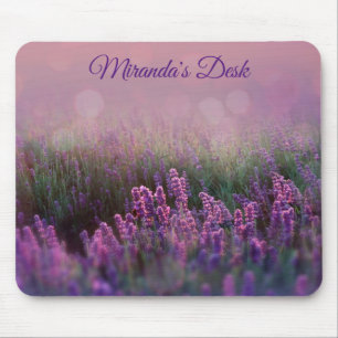 Lilac Bokeh Purple field of flowers Mouse Pad