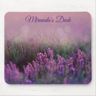 Lilac Bokeh Purple field of flowers  Mouse Pad