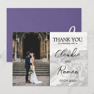 Lilac Brazil Passport Thank You Card