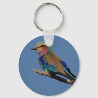Lilac-Breasted Roller Bird Keychain