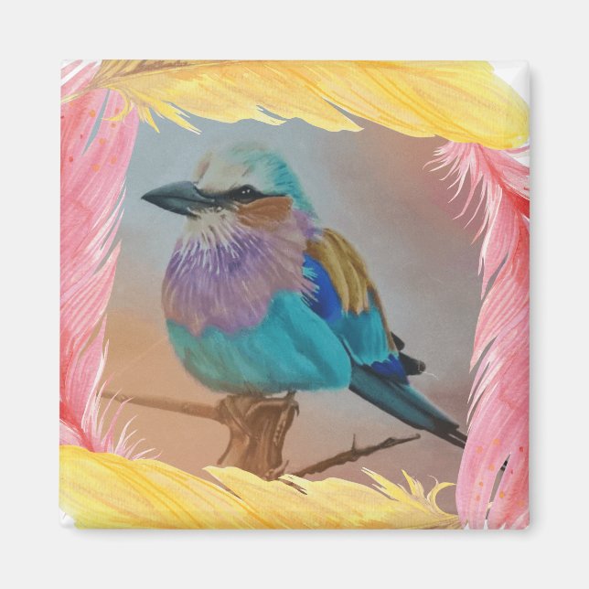 Lilac Breasted Roller Magnet (Front)