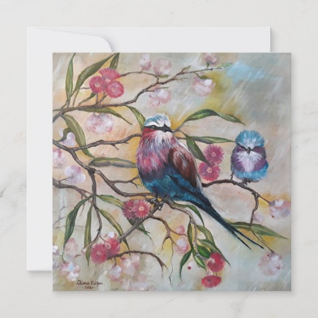 Lilac breasted roller with baby  (Front)