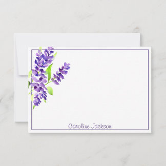 Lilac bunch personalized card