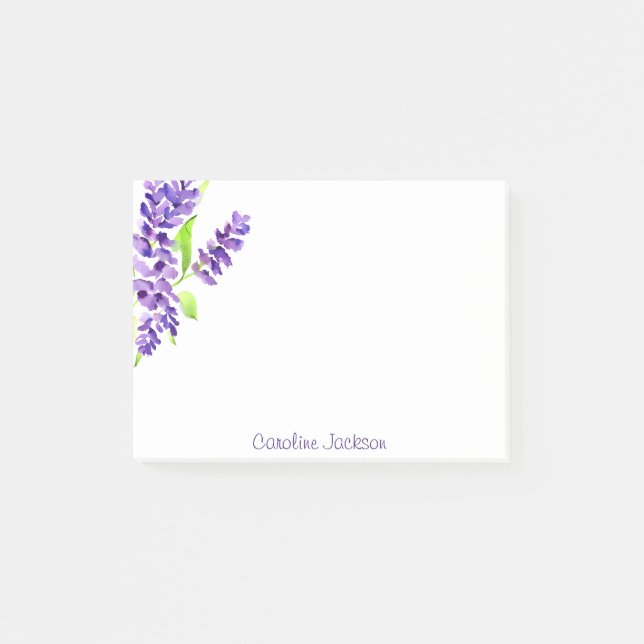 Lilac bunch personalized post-it notes (Front)