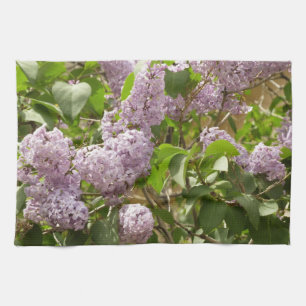 Lilac Bush Beautiful Purple Spring Flowers Kitchen Towel