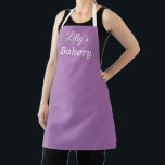 Lilac Business Apron<br><div class="desc">This easy to personalize lilac apron,  is a perfect for a food related business,  such as a catering company,  bakery,  coffee shop or restaurant.</div>